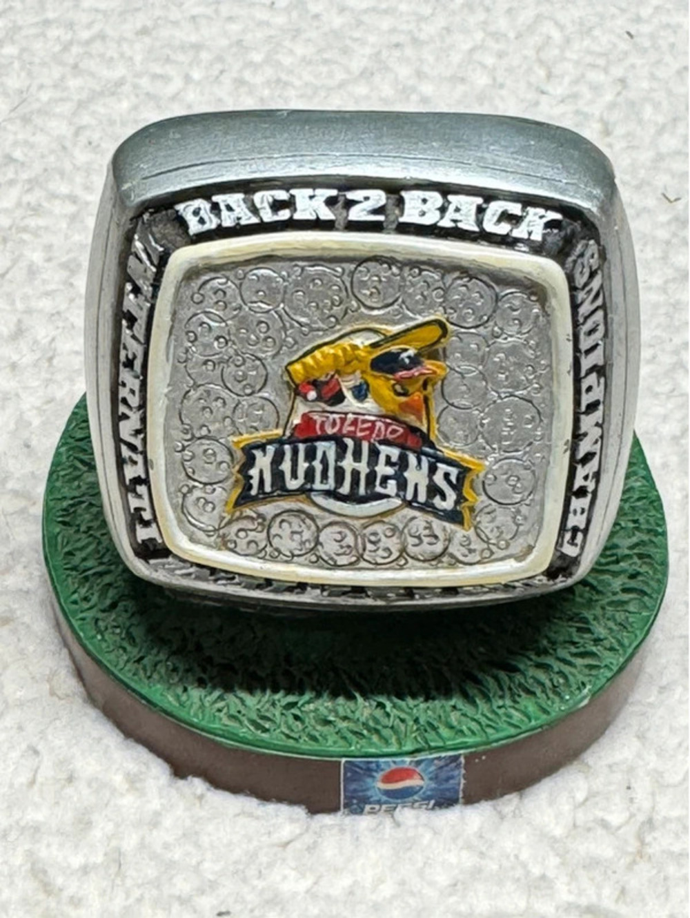 Toledo Mud Hens '05 & '06 Back 2 Back International Championship Replica Ring